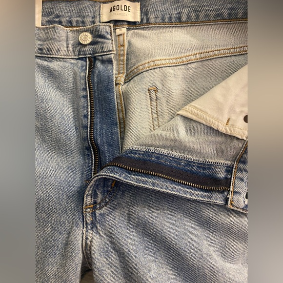 Agolde Mia Jean Mid Rise Straight Denim Jean - Picture 6 of 12